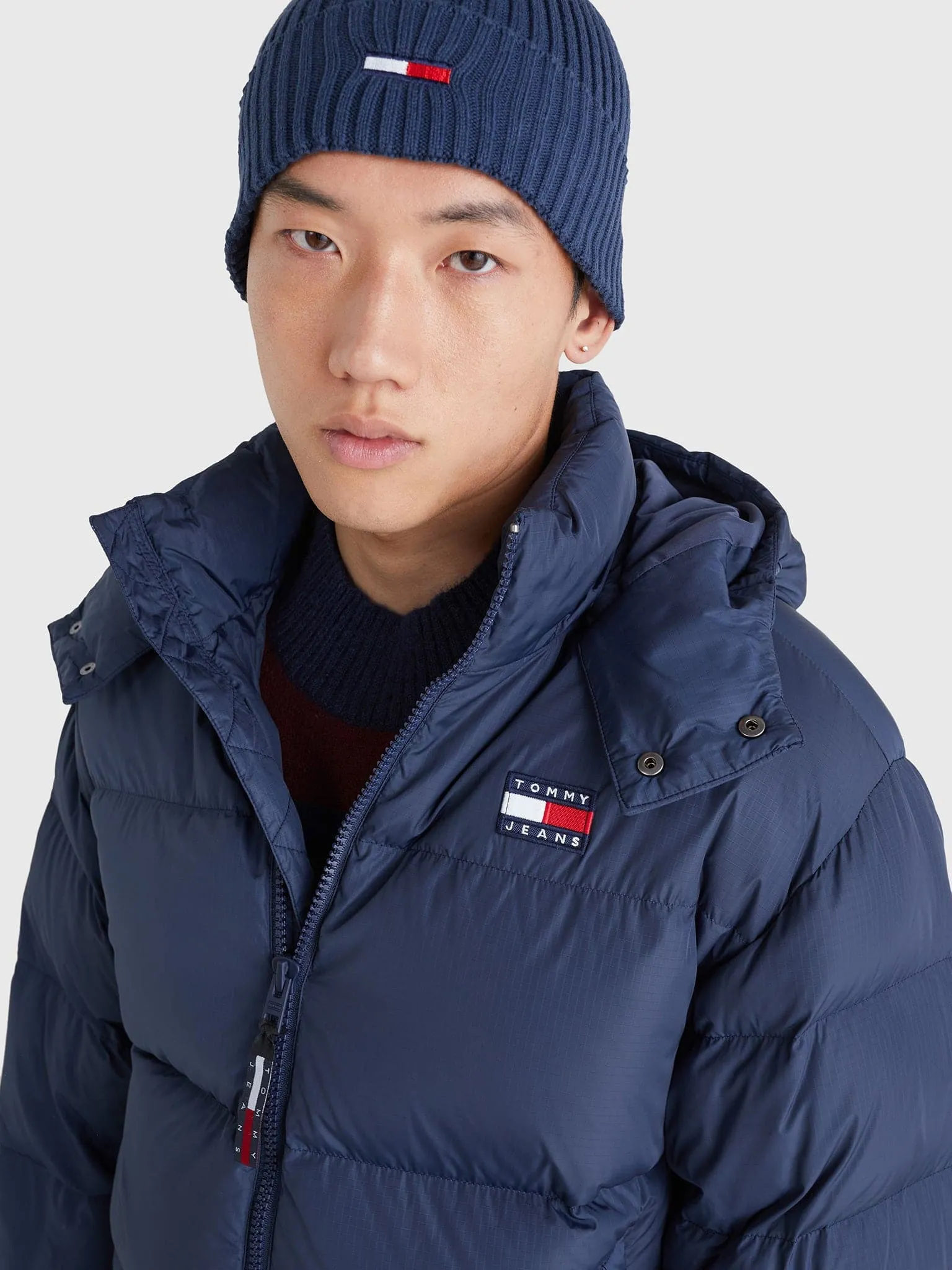 Ανδρικό μπουφάν HOODED PADDED RECYCLED CASUAL ALASKA PUFFER DM0DM15445C87 | DM0DM15445C87