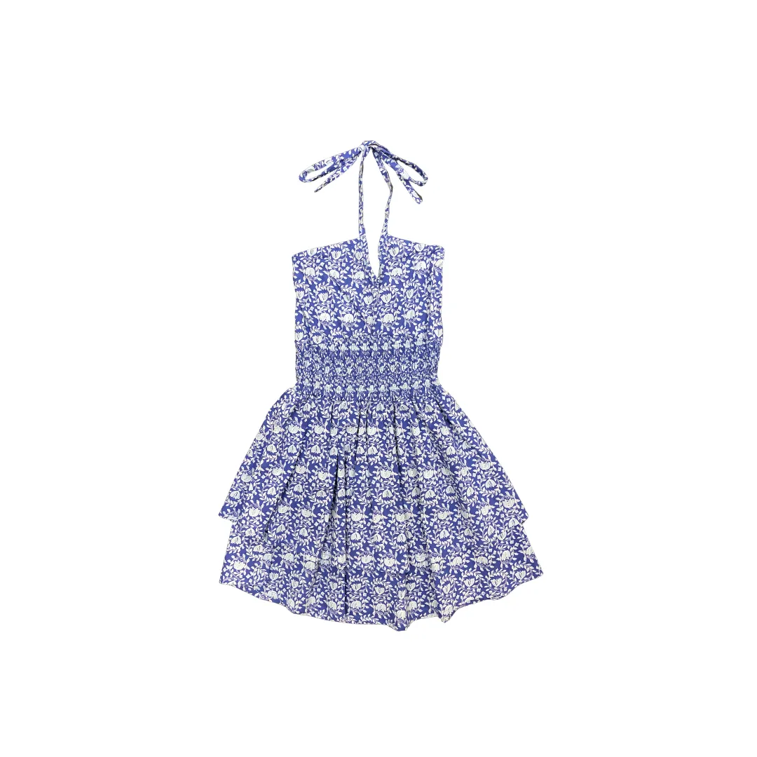 Adele Dress in Blue Emery