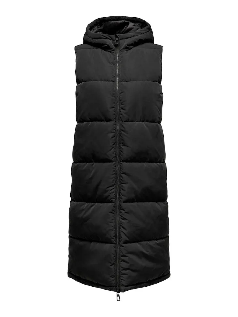 Alina Long Gilet-Black