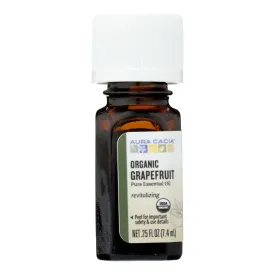 Aura Cacia Organic Grapefruit Essential Oil .25 Oz