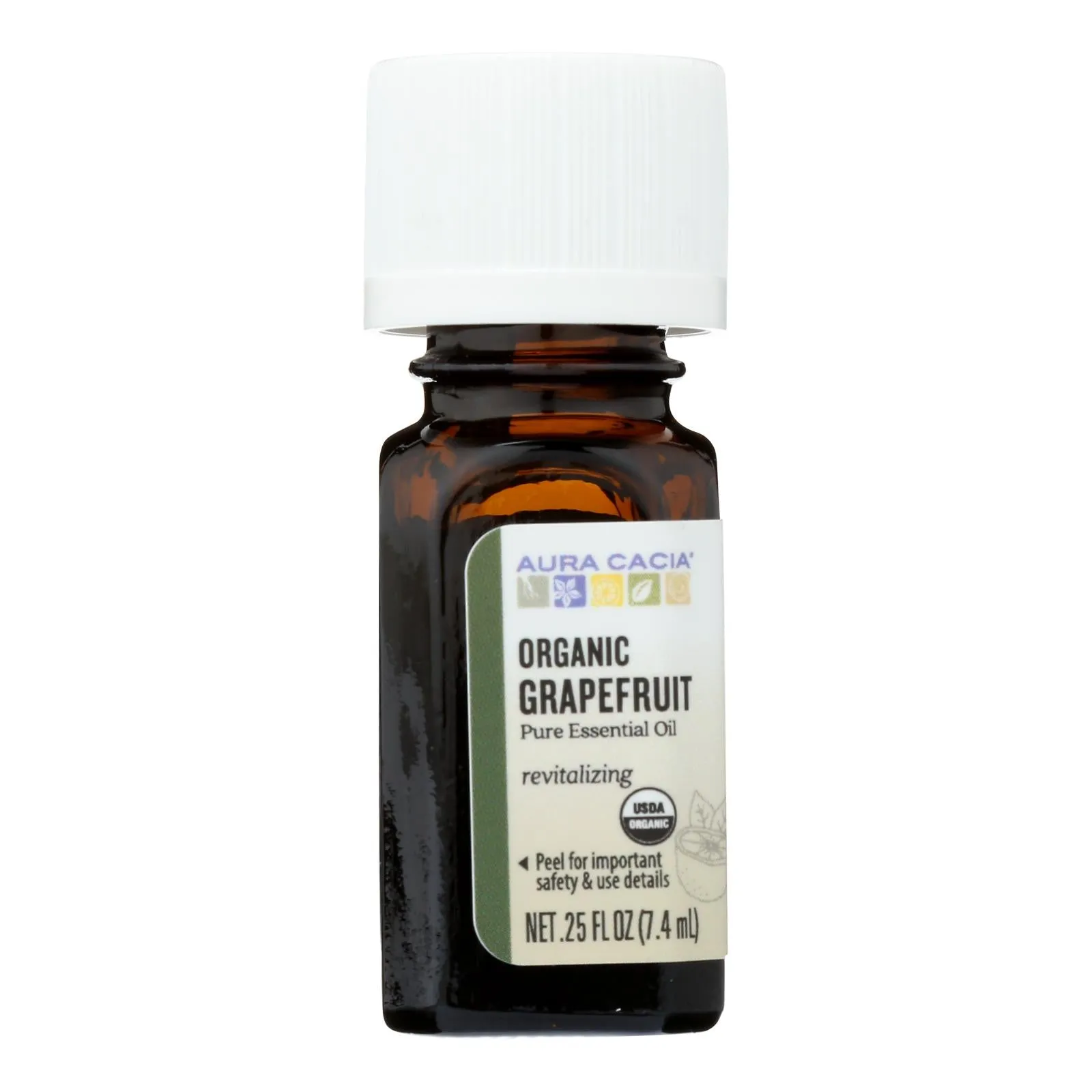 Aura Cacia Organic Grapefruit Essential Oil .25 Oz