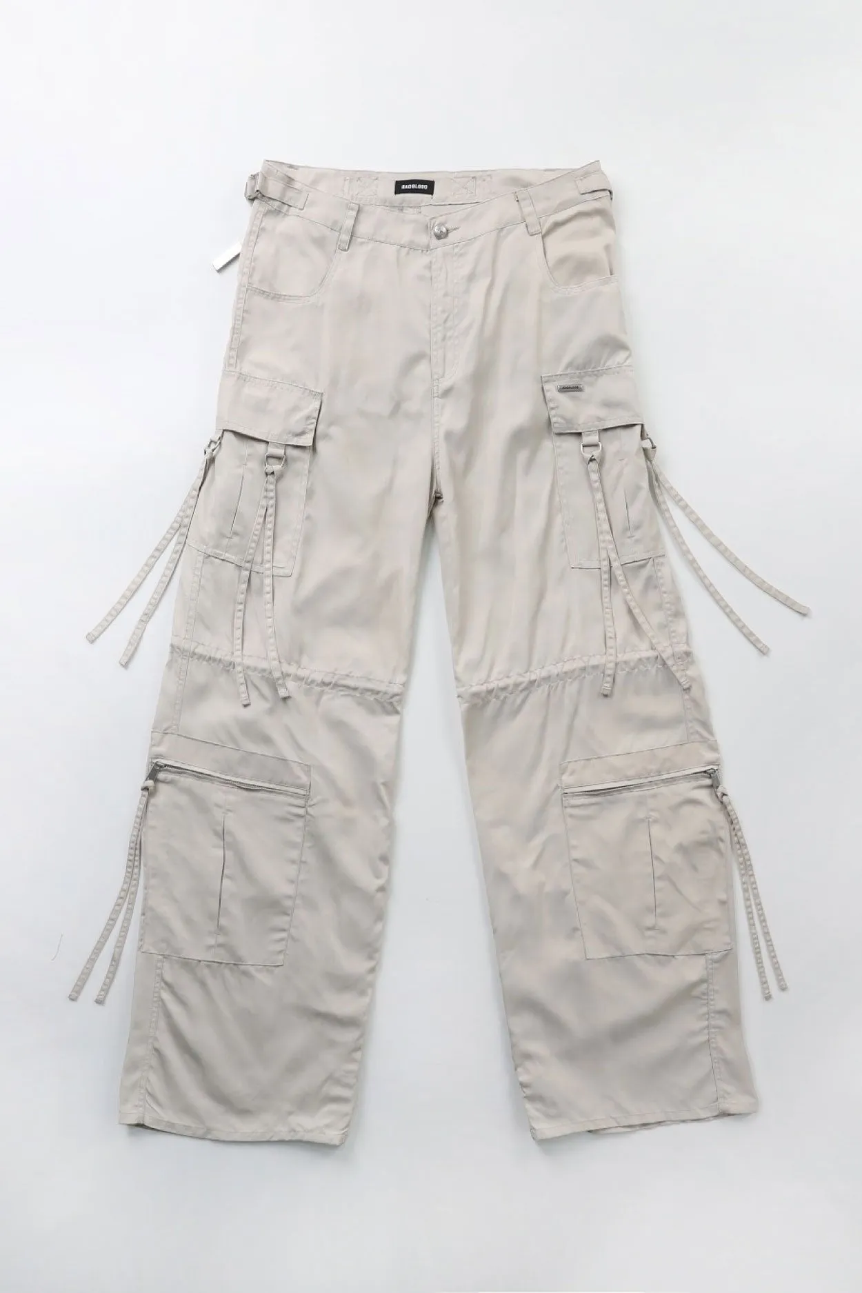 Badblood Multi-strap cargo pants Cream parachute