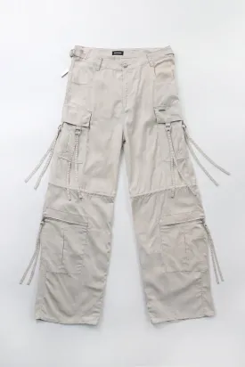 Badblood Multi-strap cargo pants Cream parachute