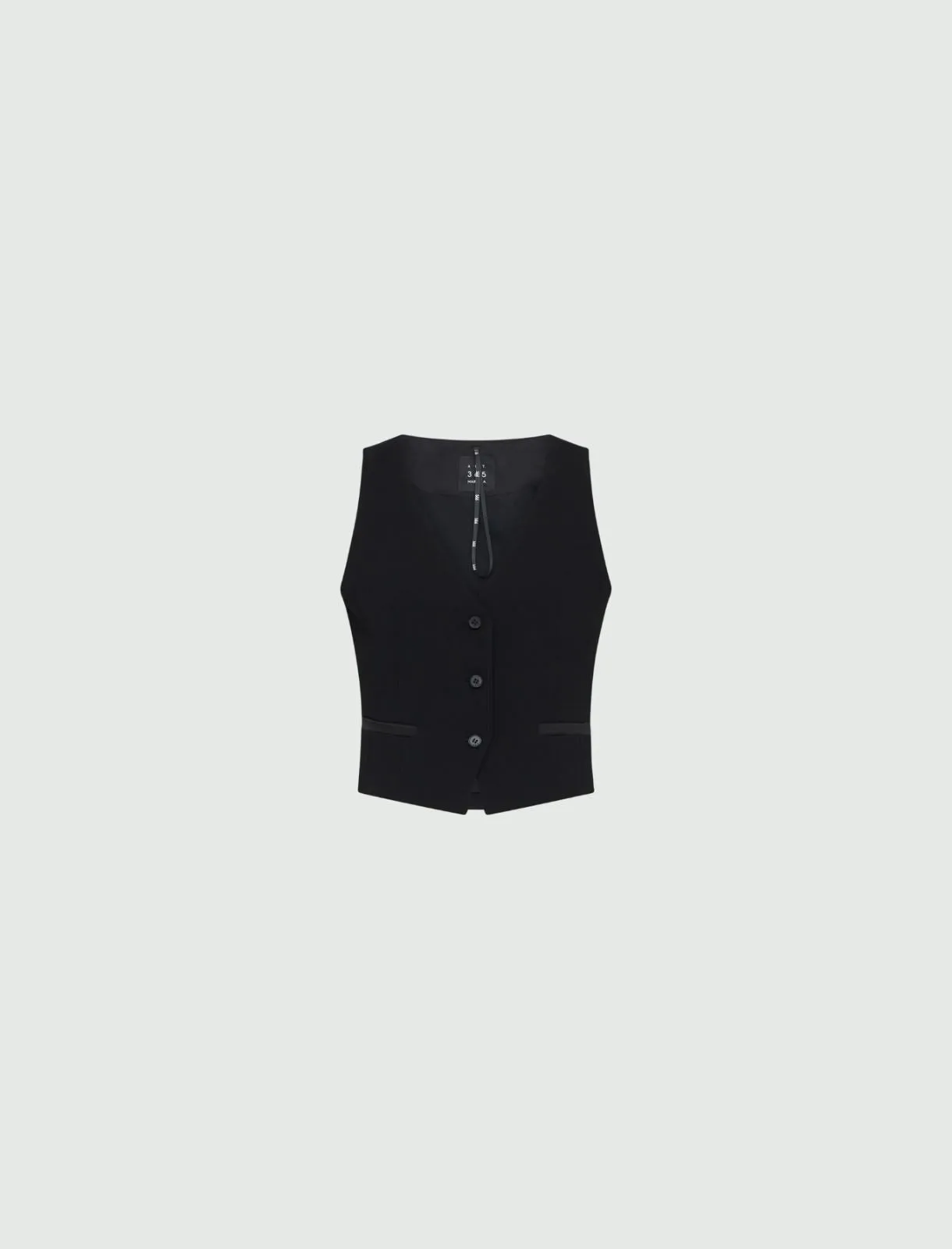 black crepe gilet