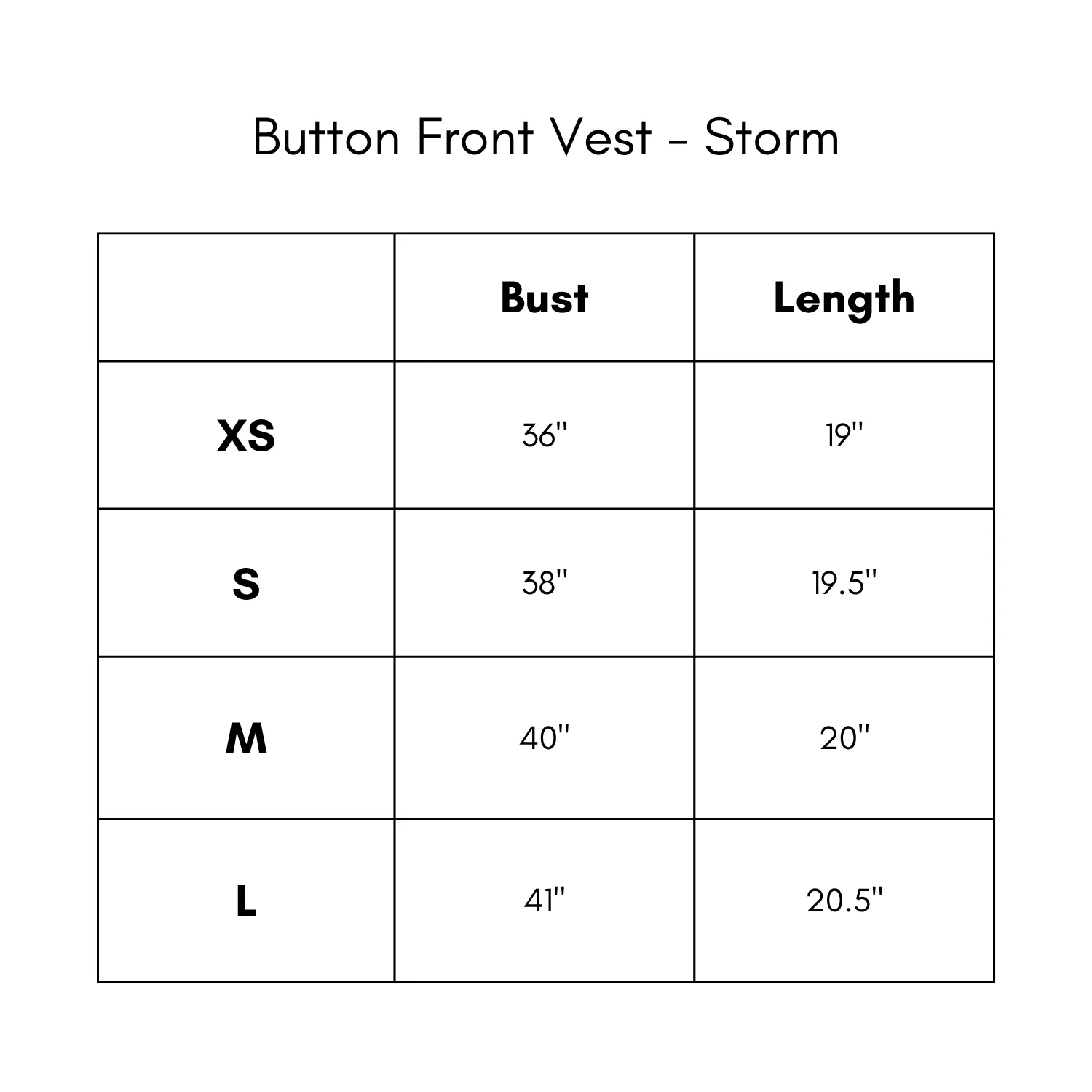 Button Front Vest - Storm