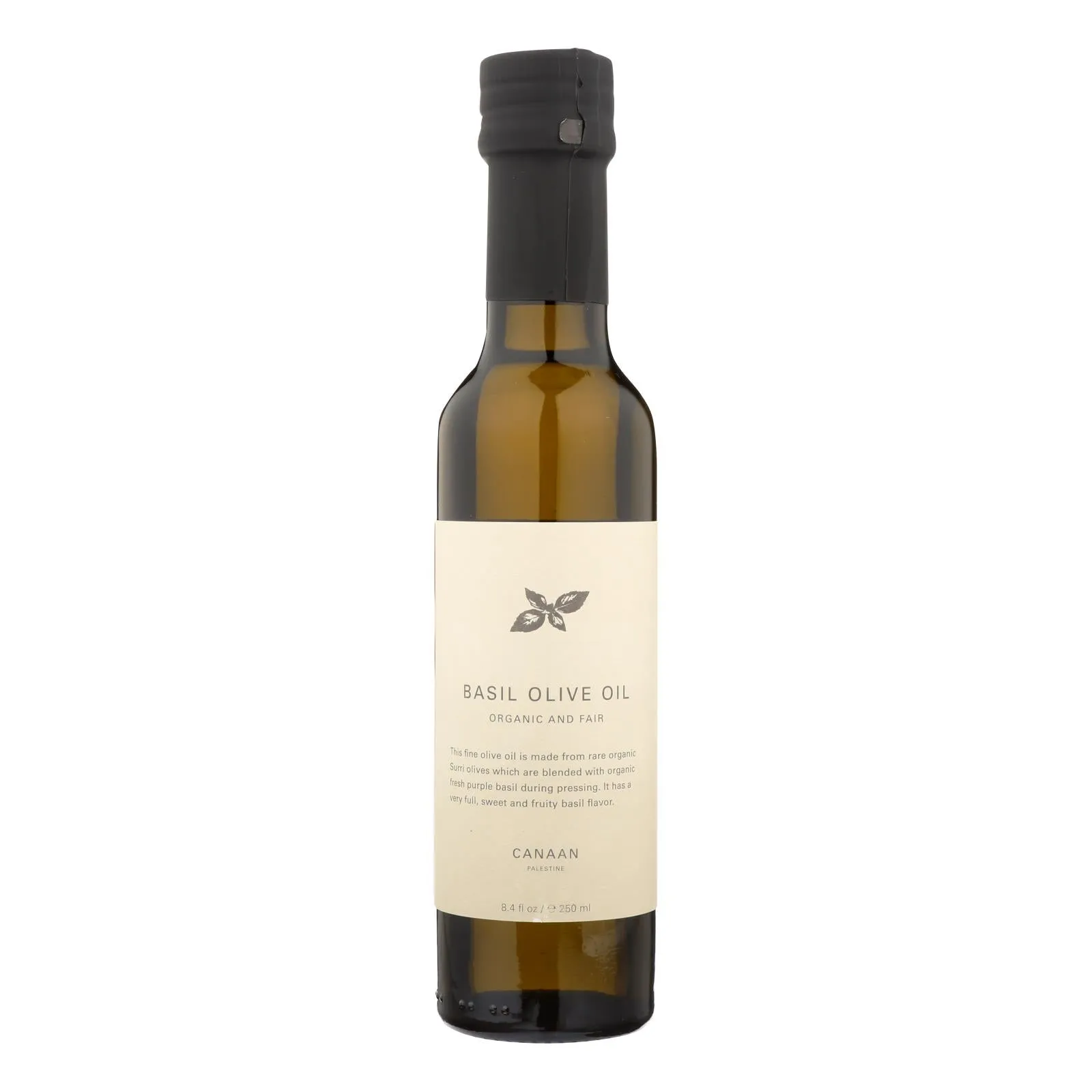 Canaan Palestine Basil Olive Oil - Case of 6 - 8.4 fl. oz. Bottles