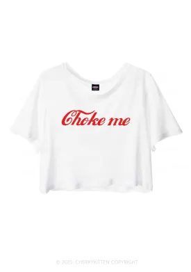 Choke Me Y2K Sheer Crop Tee Cherrykitten
