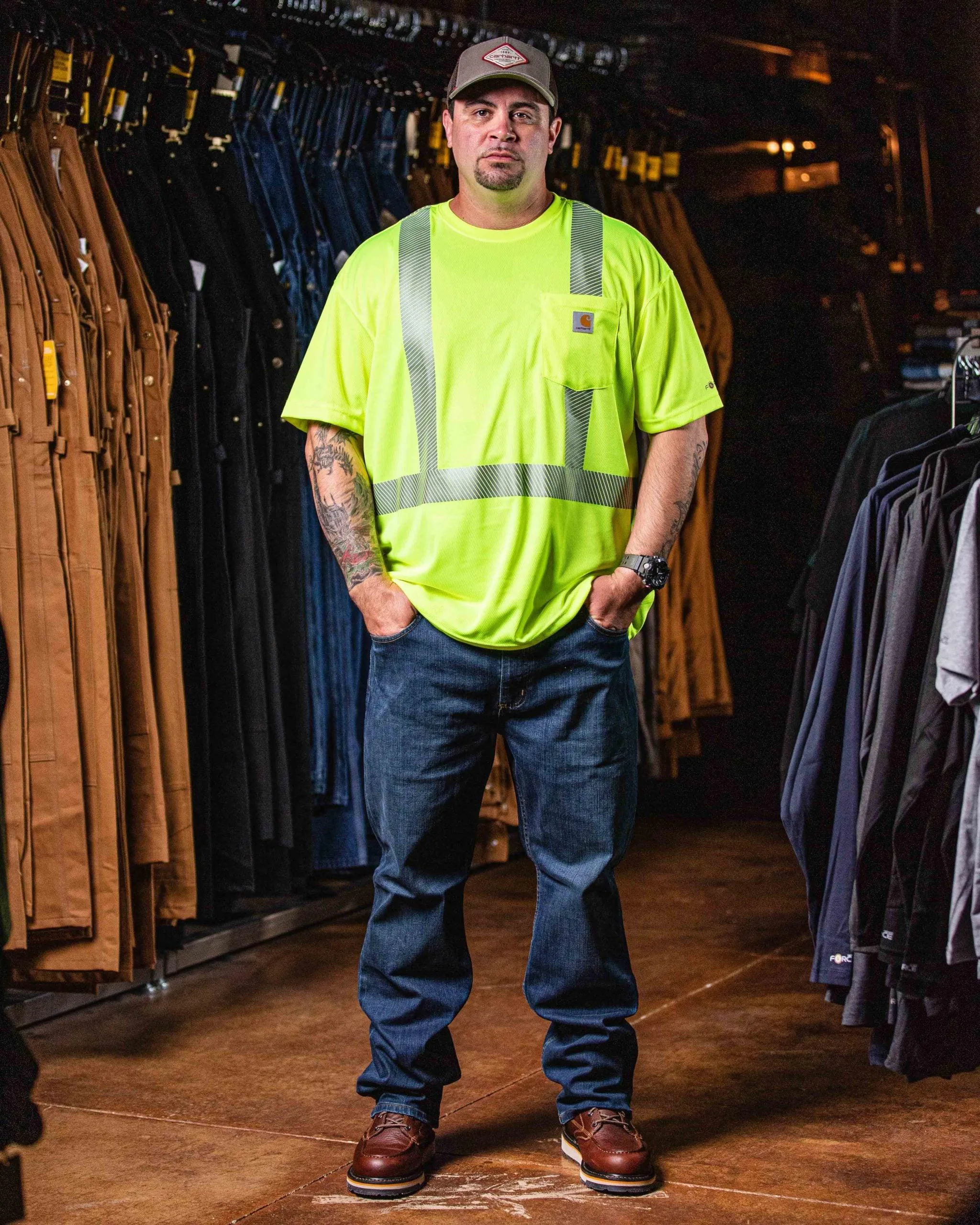 Class 3 High Visibility Force Short Sleeve T-Shirt - Brite Lime