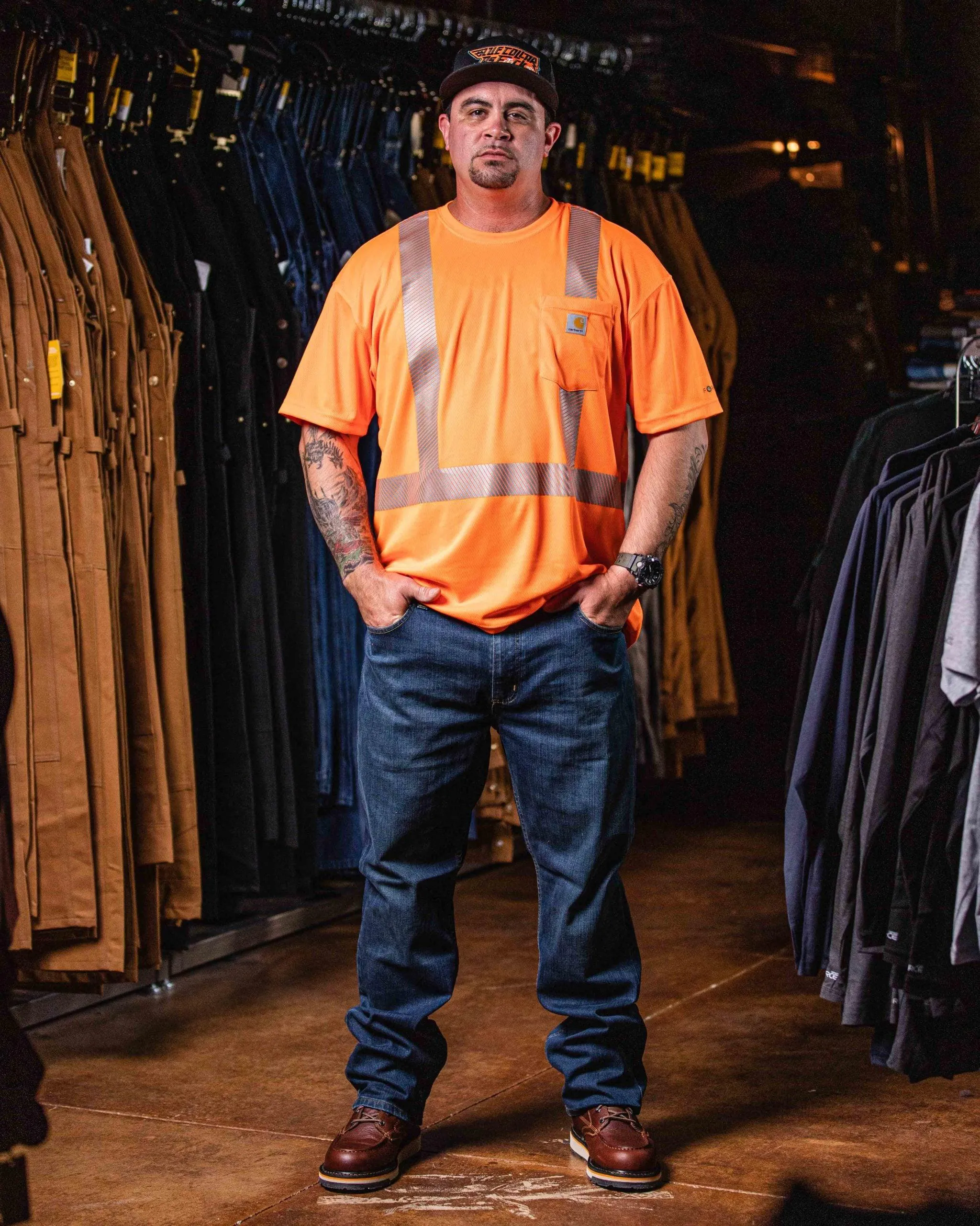 Class 3 High Visibility Force Short Sleeve T-Shirt - Brite Orange