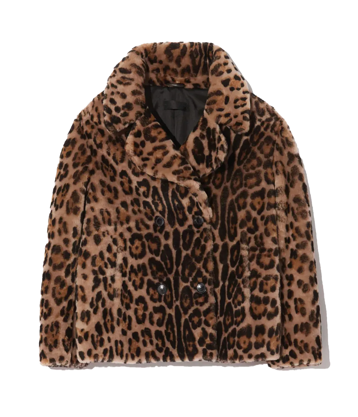 Cleophee Shearling Coat in Leopard Print