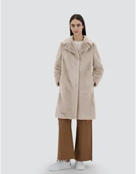 Coat in Soft Faux Fur