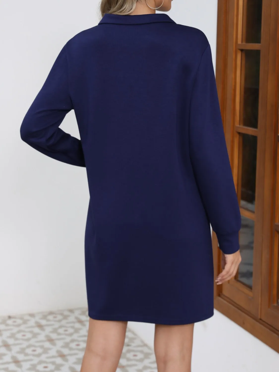 Collar Long Sleeve Dress