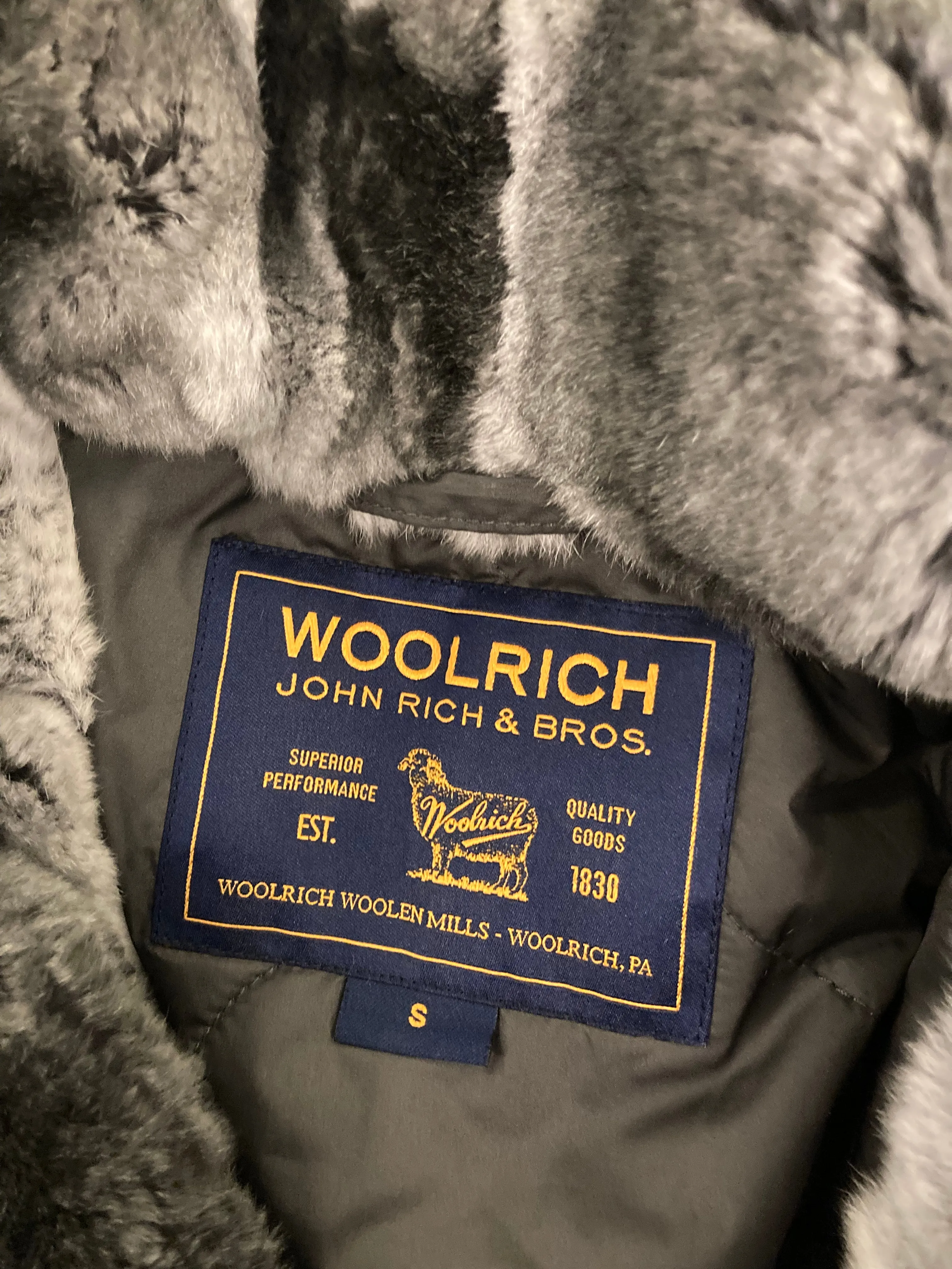 Cotton Jacket with Rabbit Trim