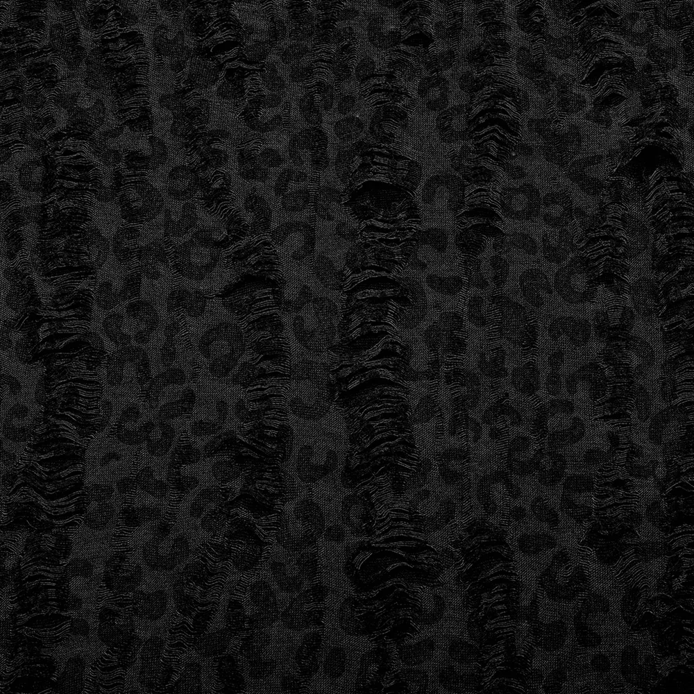 Distressed Leopard Print Punk Tank Top for Men