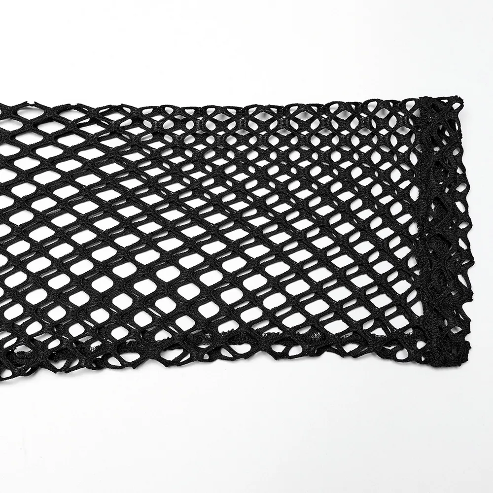 Edgy Punk Mesh-Sleeved Distressed Top for Men