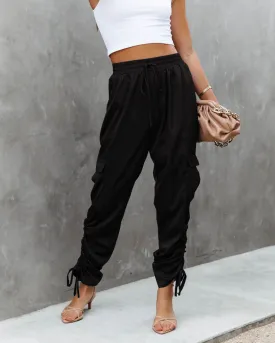Fashion Lace-Up Elastic Waist Pants