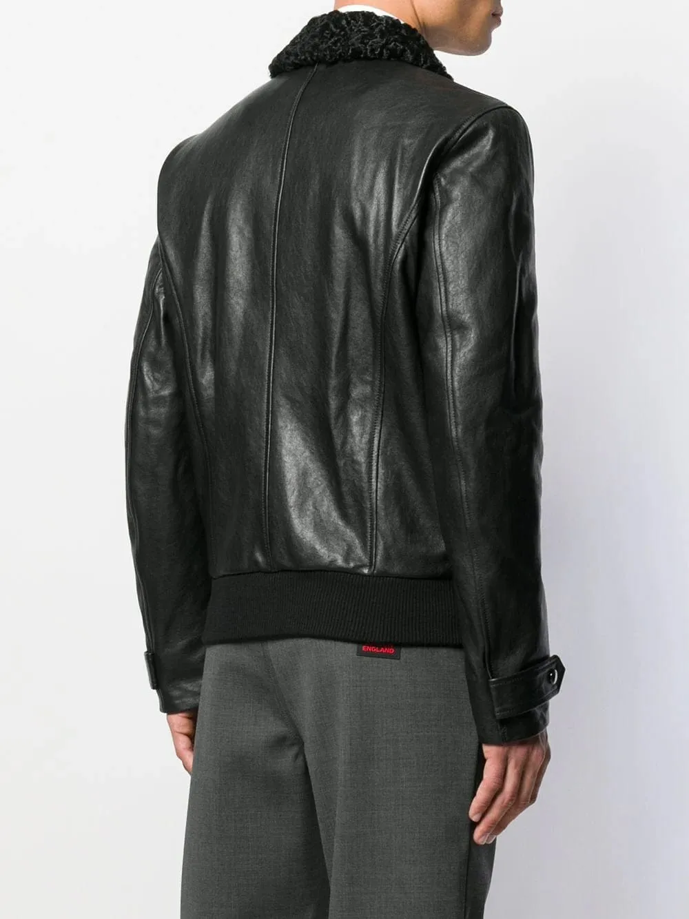 Fur Collar Zip-Up Biker Jacket