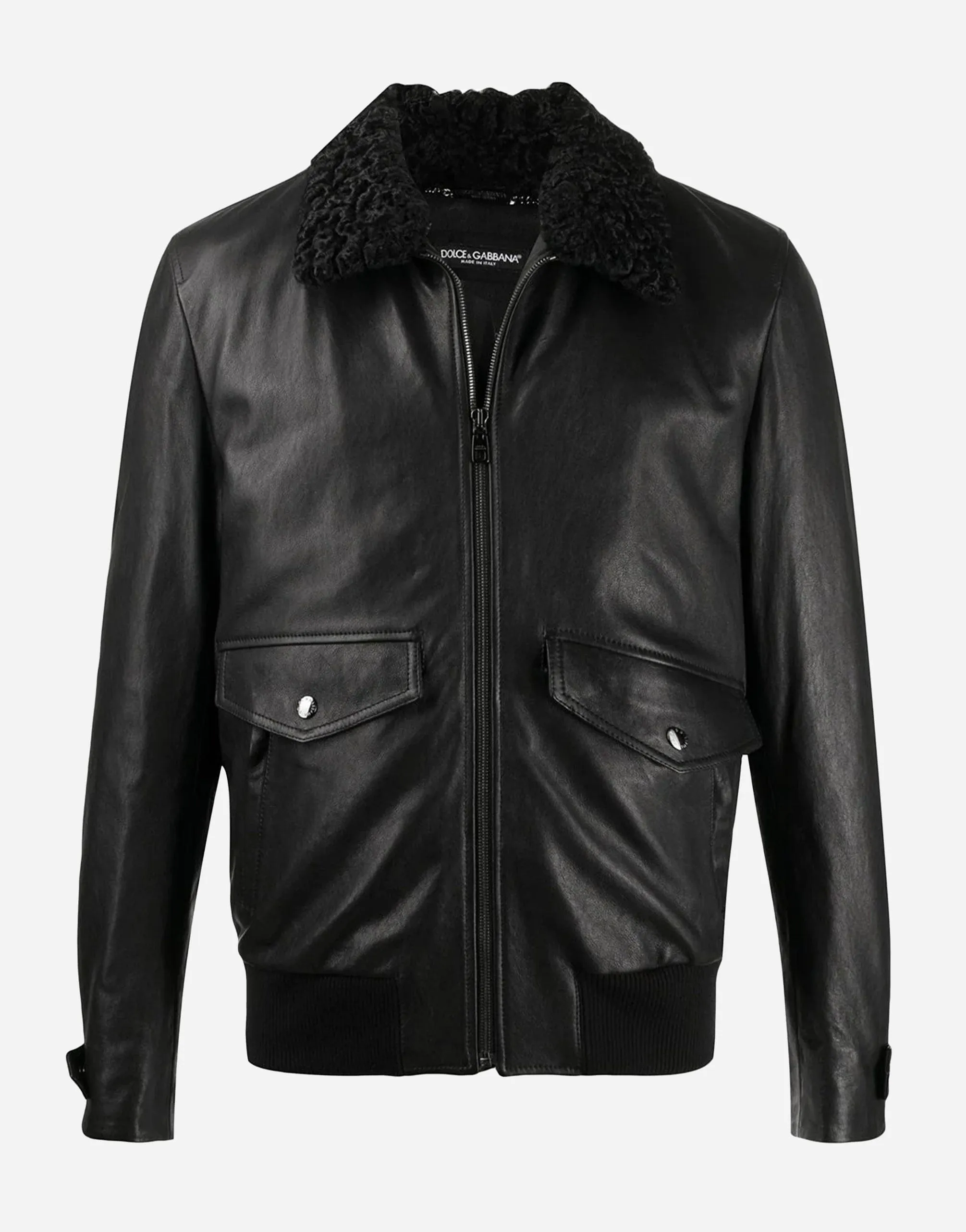 Fur Collar Zip-Up Biker Jacket