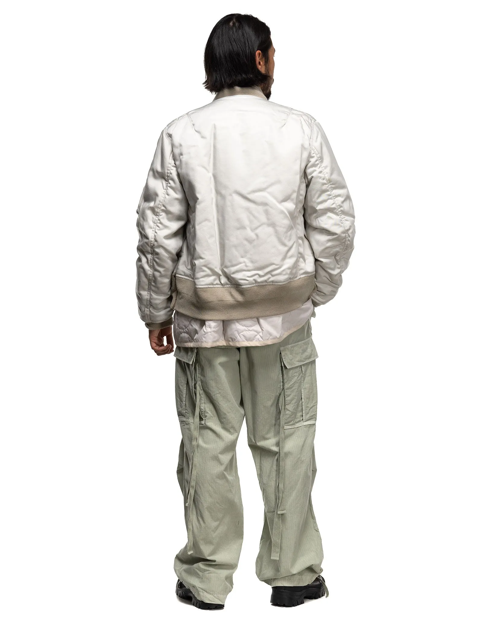 Garment Dye Rip Stop Pants Light Green