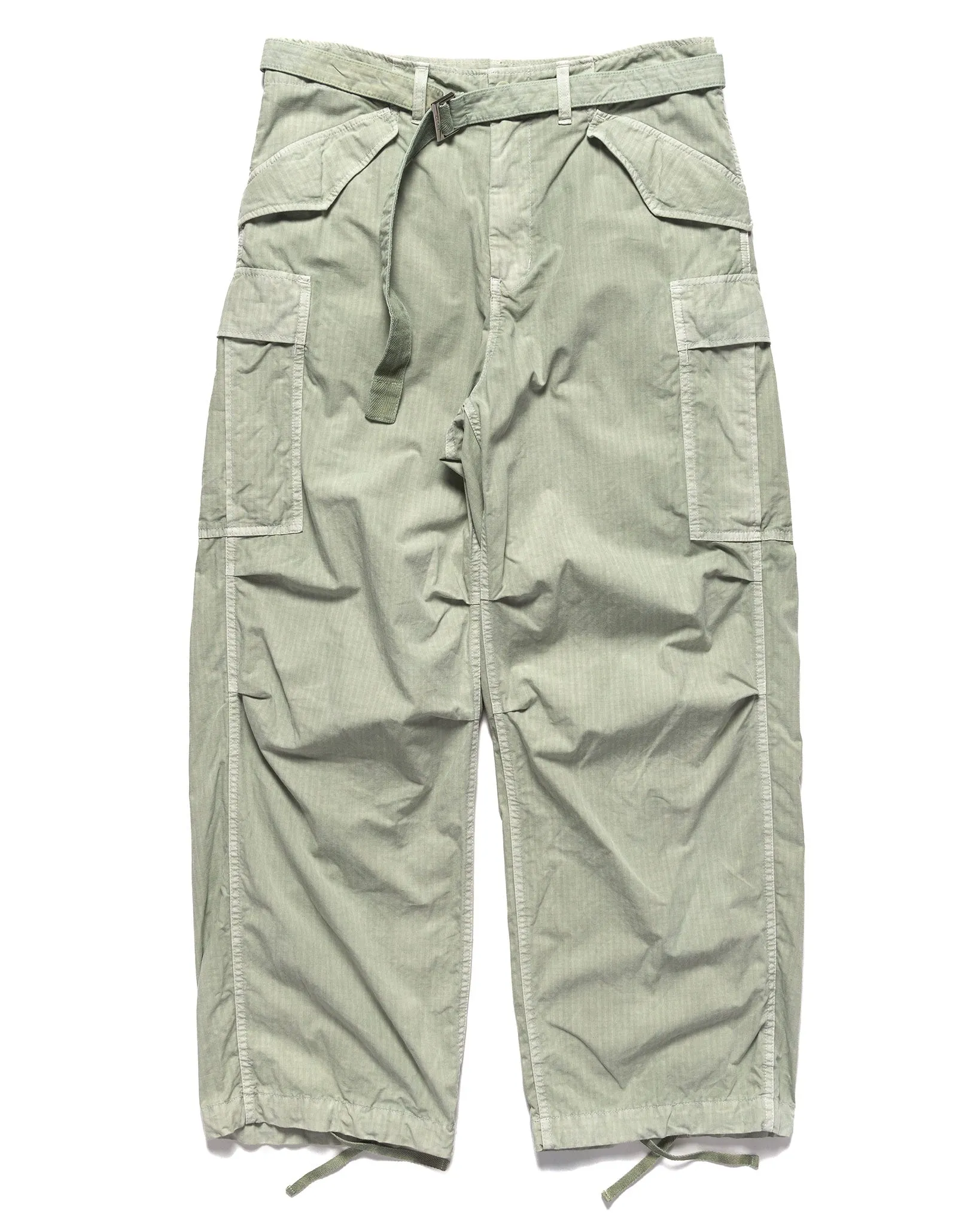 Garment Dye Rip Stop Pants Light Green