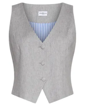Gilet in Misto Viscosa con Scollo a V e Alamaro Regolabile