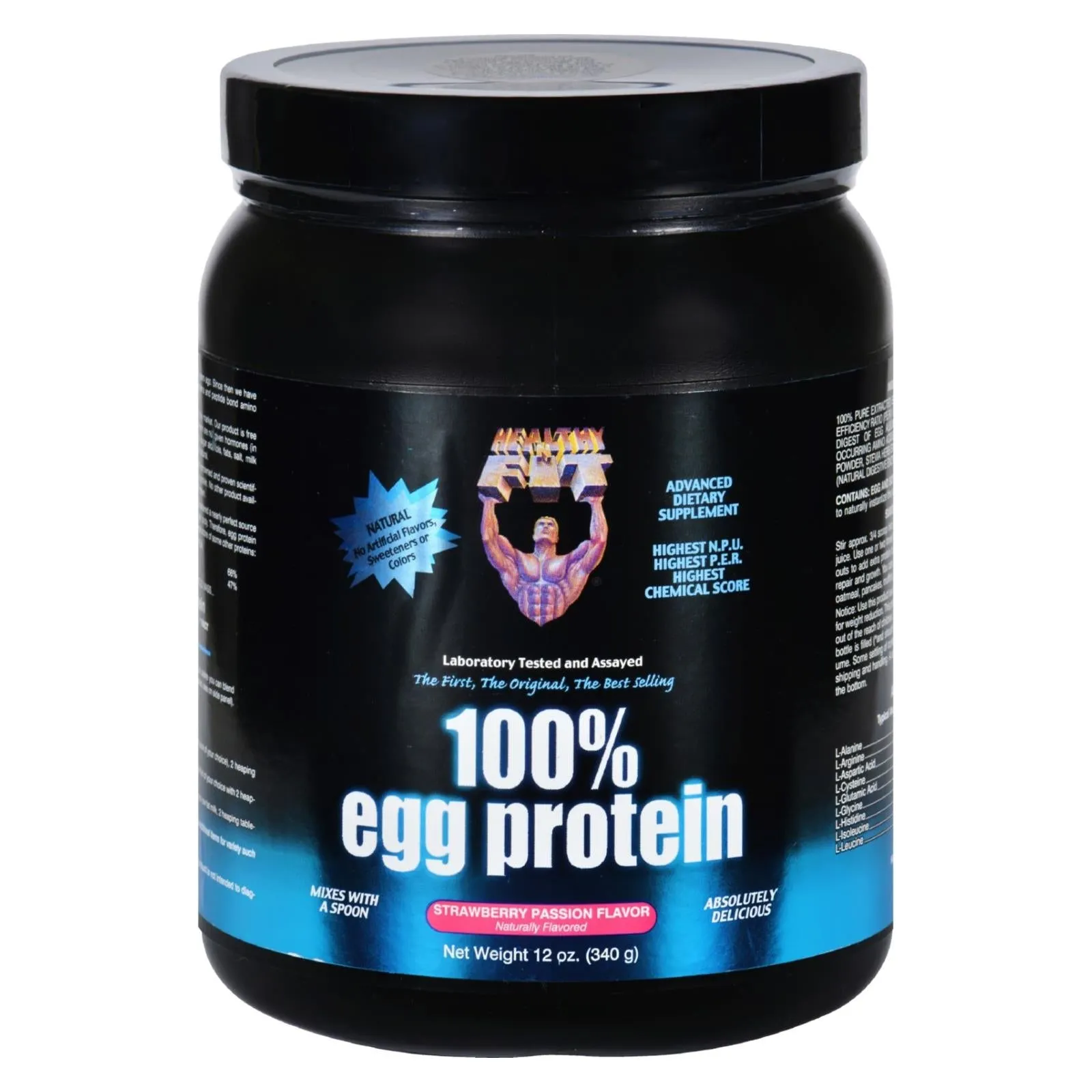 Healthy 'n Fit Egg Protein 100% - Strawberry Passion - 12 Oz