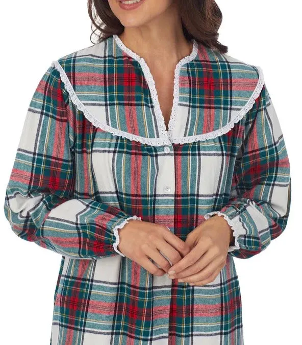 Holiday Plaid Flannel Gown