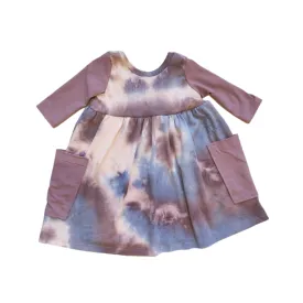 Indigo Tie-Dye Twirl Dress