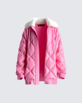 Jenna Pink Quilted Jacket