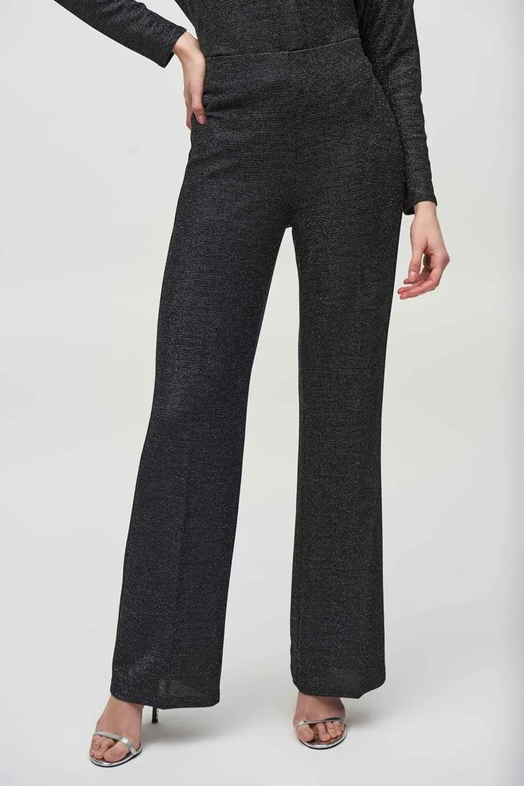 Joseph Ribkoff Lurex Knit Straight Top with Collar 244218