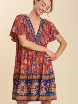 Kamryn Dress - Red Mix