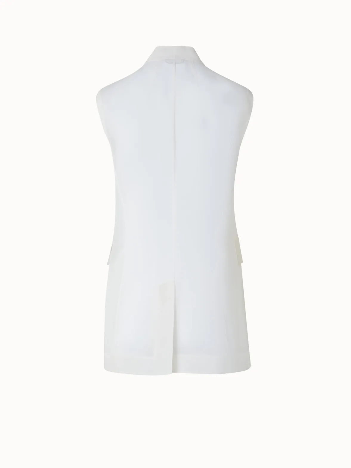 Langes Transparentes Organza-Gilet aus Seide