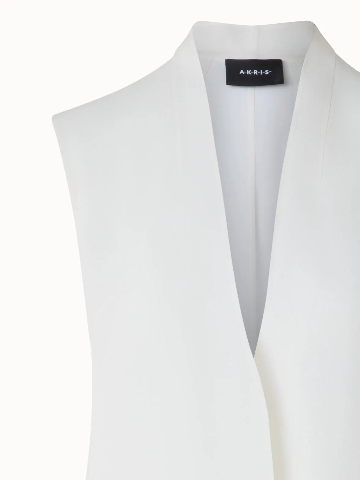 Langes Transparentes Organza-Gilet aus Seide