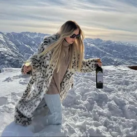 Leopard Faux Fur Coat