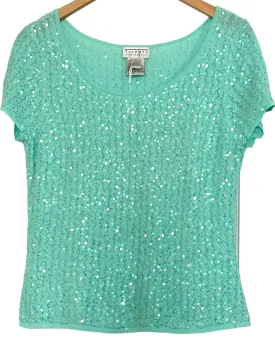 Light Spring Undine Sequin Lace Knit Top