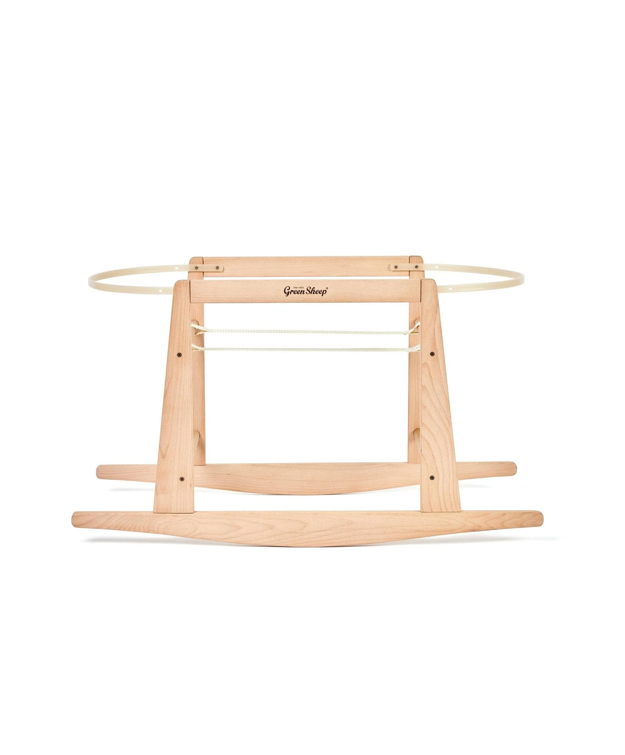 Little Green Sheep Moses Basket & Rocking Stand - Linen / Natural