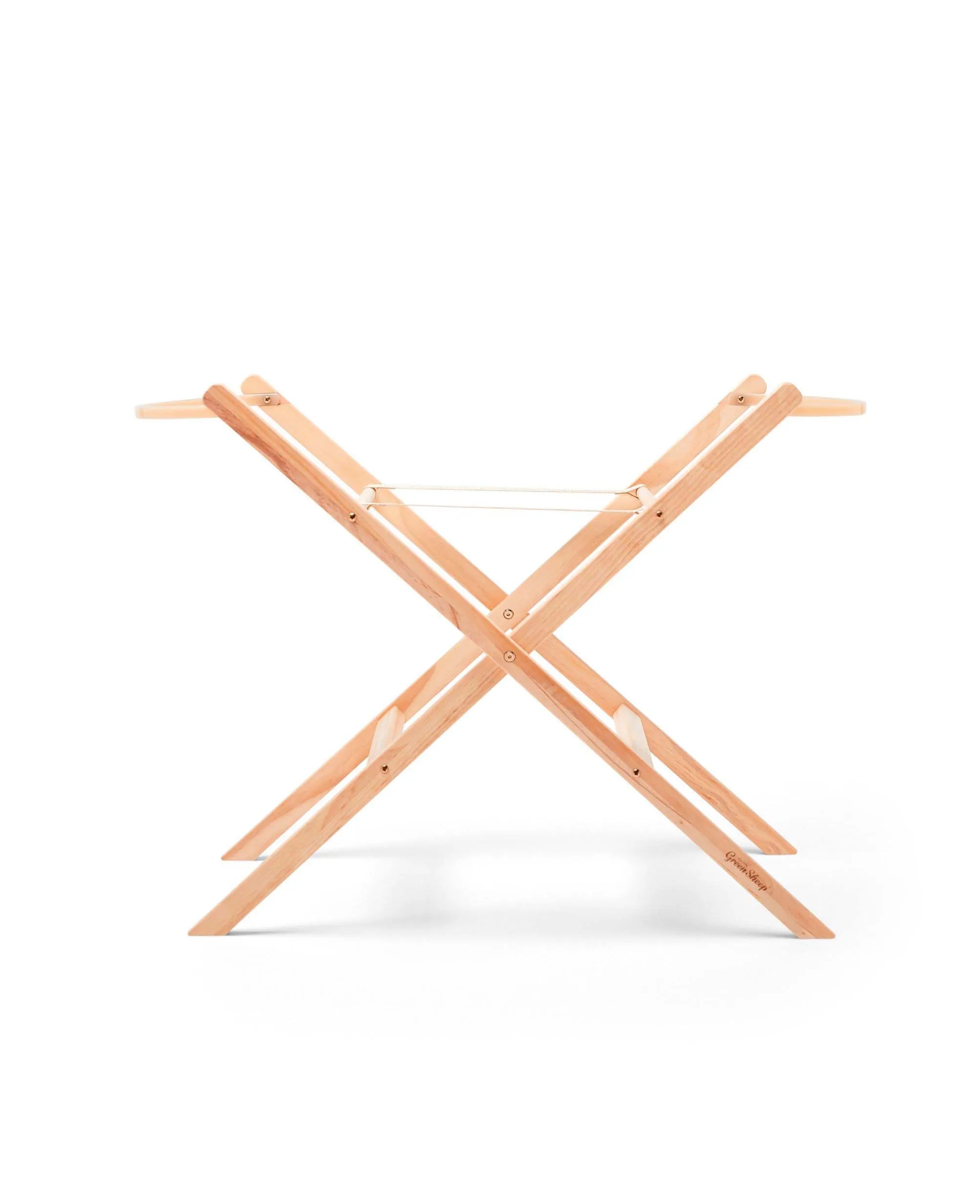 Little Green Sheep Moses Basket & Stand - Linen / Natural