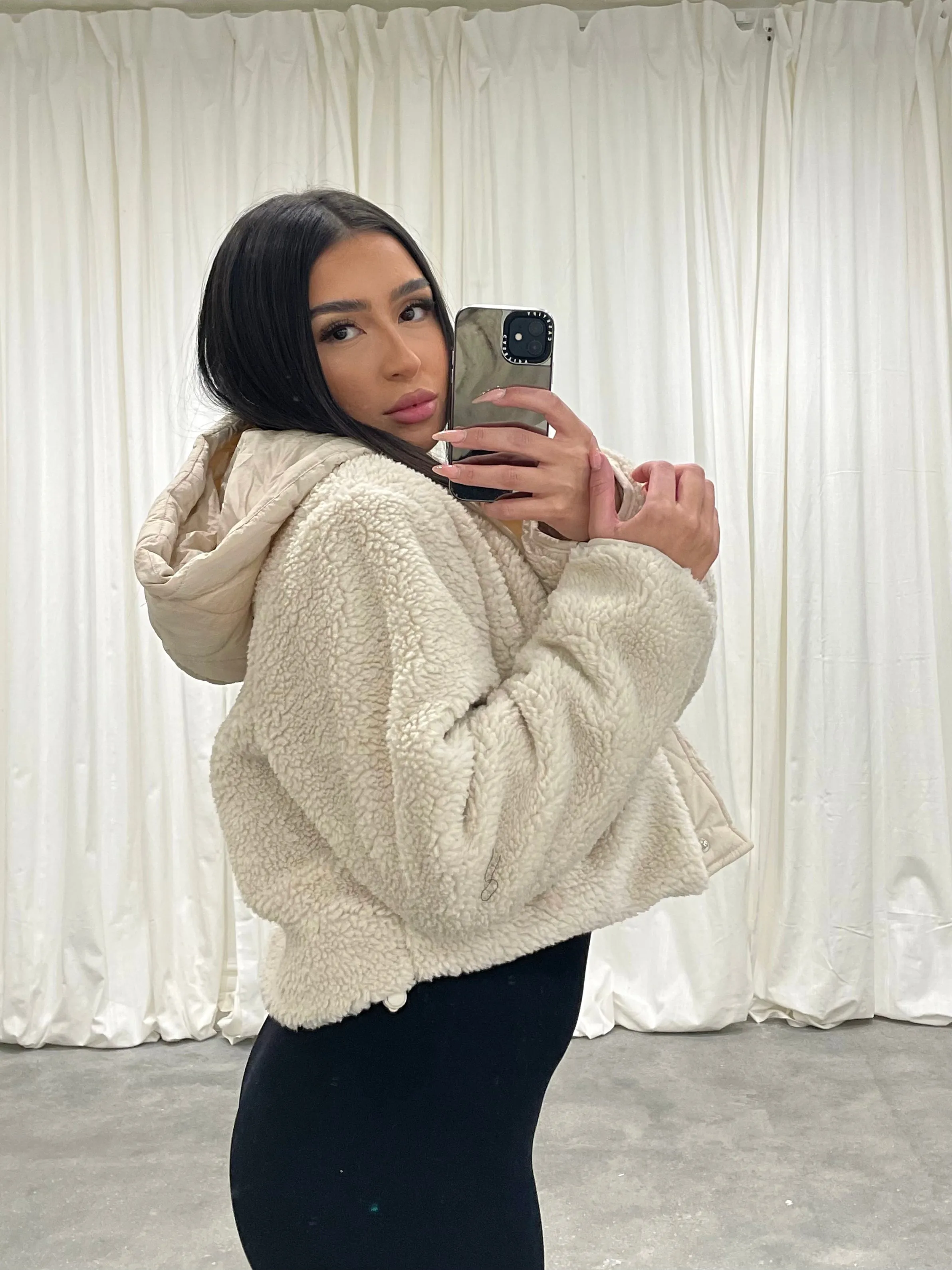 lola fur hooded jacket (CREAM)