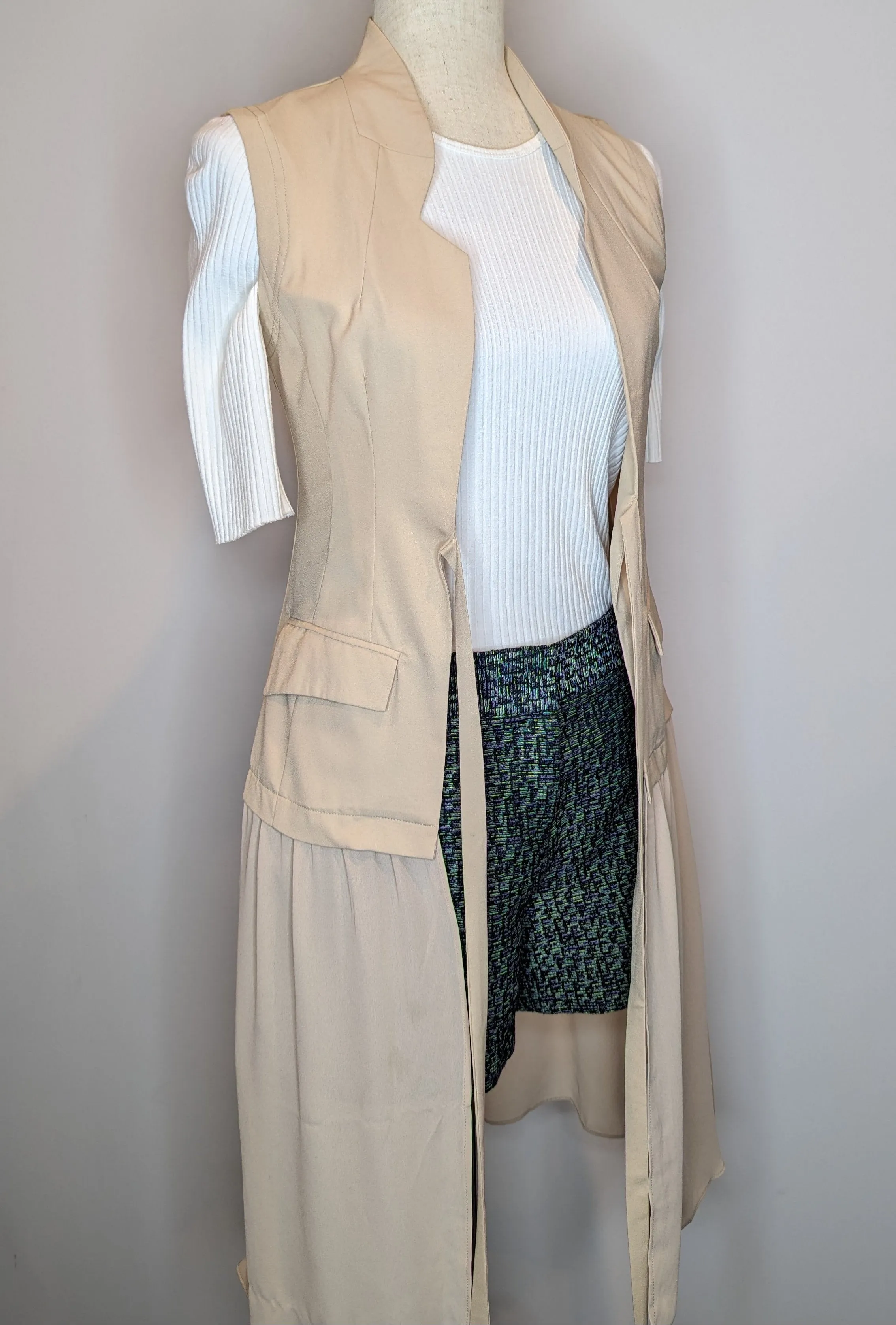 Long Flowy Sleeveless Gilet Vest
