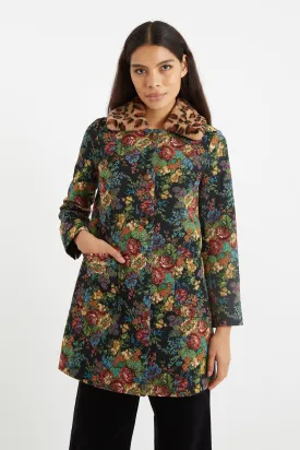 Louche Dryden Flower Mix Jacquard Coat