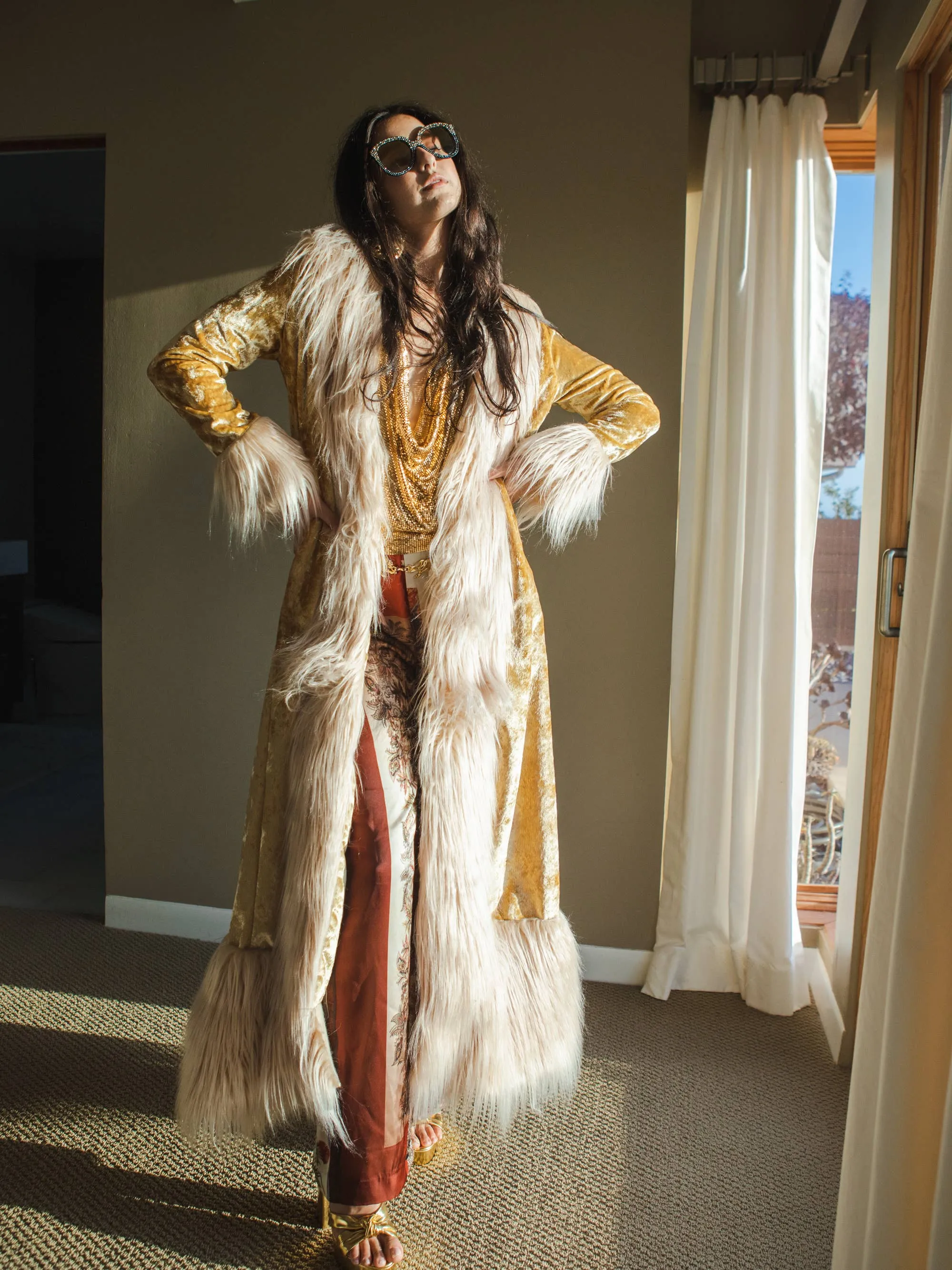 Luxury Golden Bohemian Coat