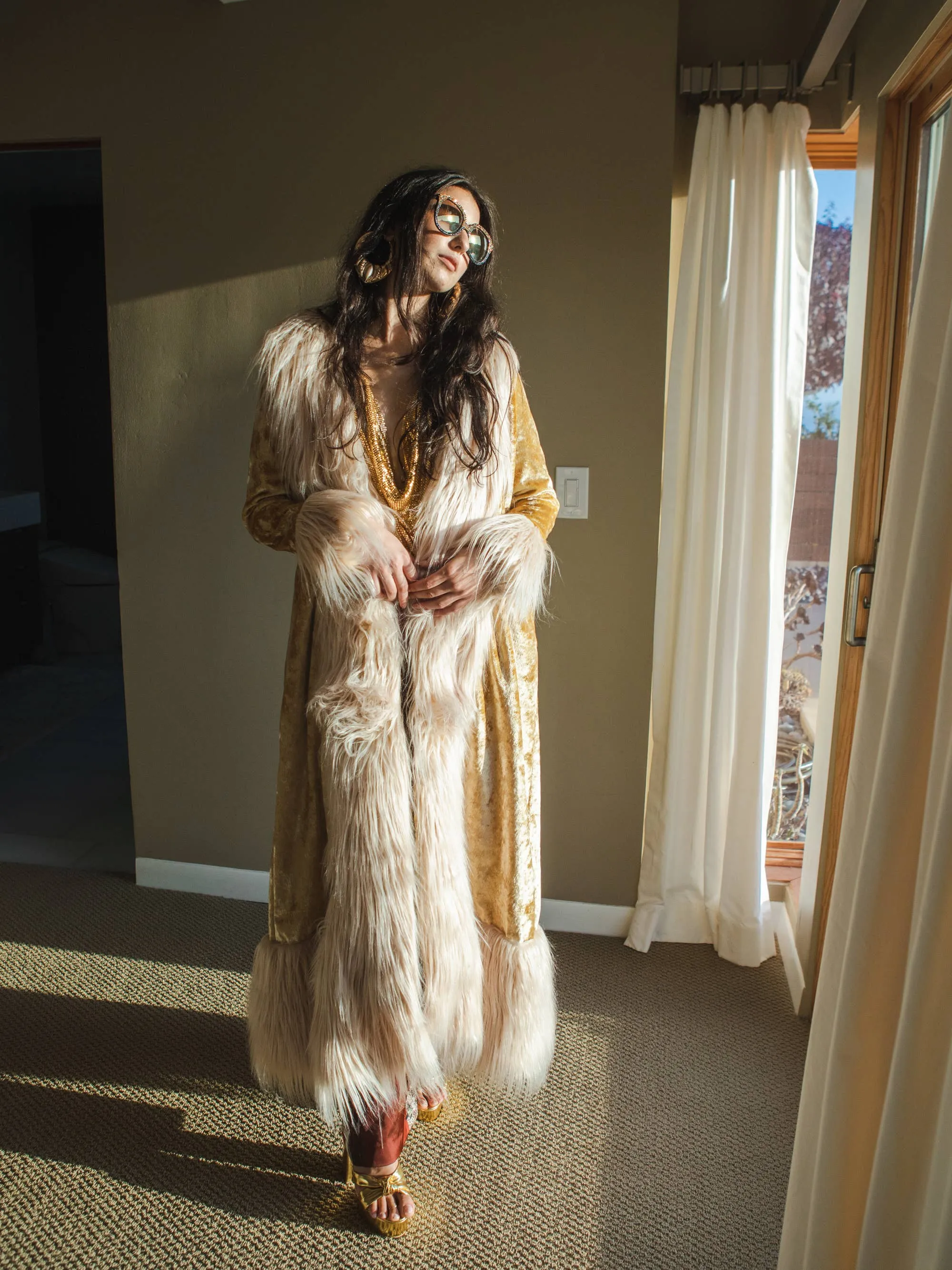 Luxury Golden Bohemian Coat