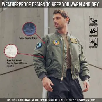 MA-1 Flight Jacket WIth Loop Patch Fields
