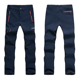 Mens Outdoor Water-repellent Thicken Cargo Pants