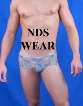 Mens Sheer Multi-Color Graphic Short