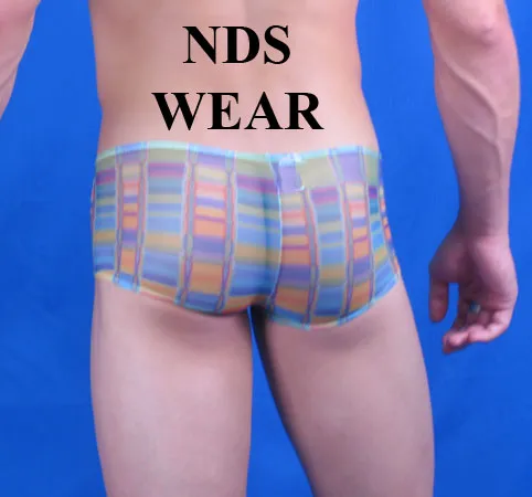 Mens Sheer Multi-Color Graphic Short