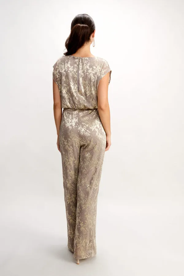 Metallic Knit Jumpsuit