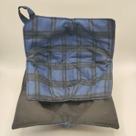 Microwaveable Bowl Cozy  - Blue and Black Plaid