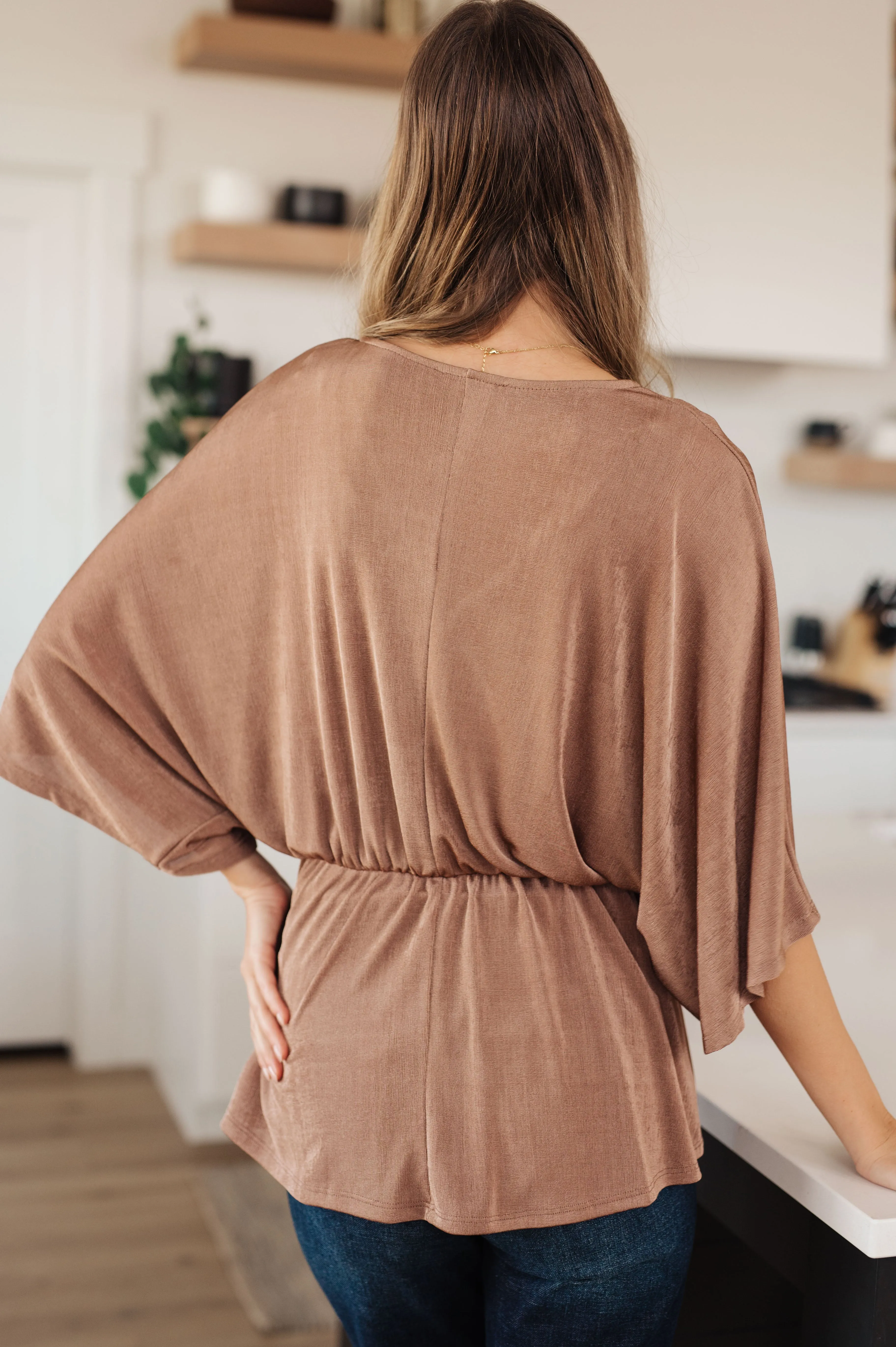 Mittoshop-Dazzlingly Draped V-Neck Blouse