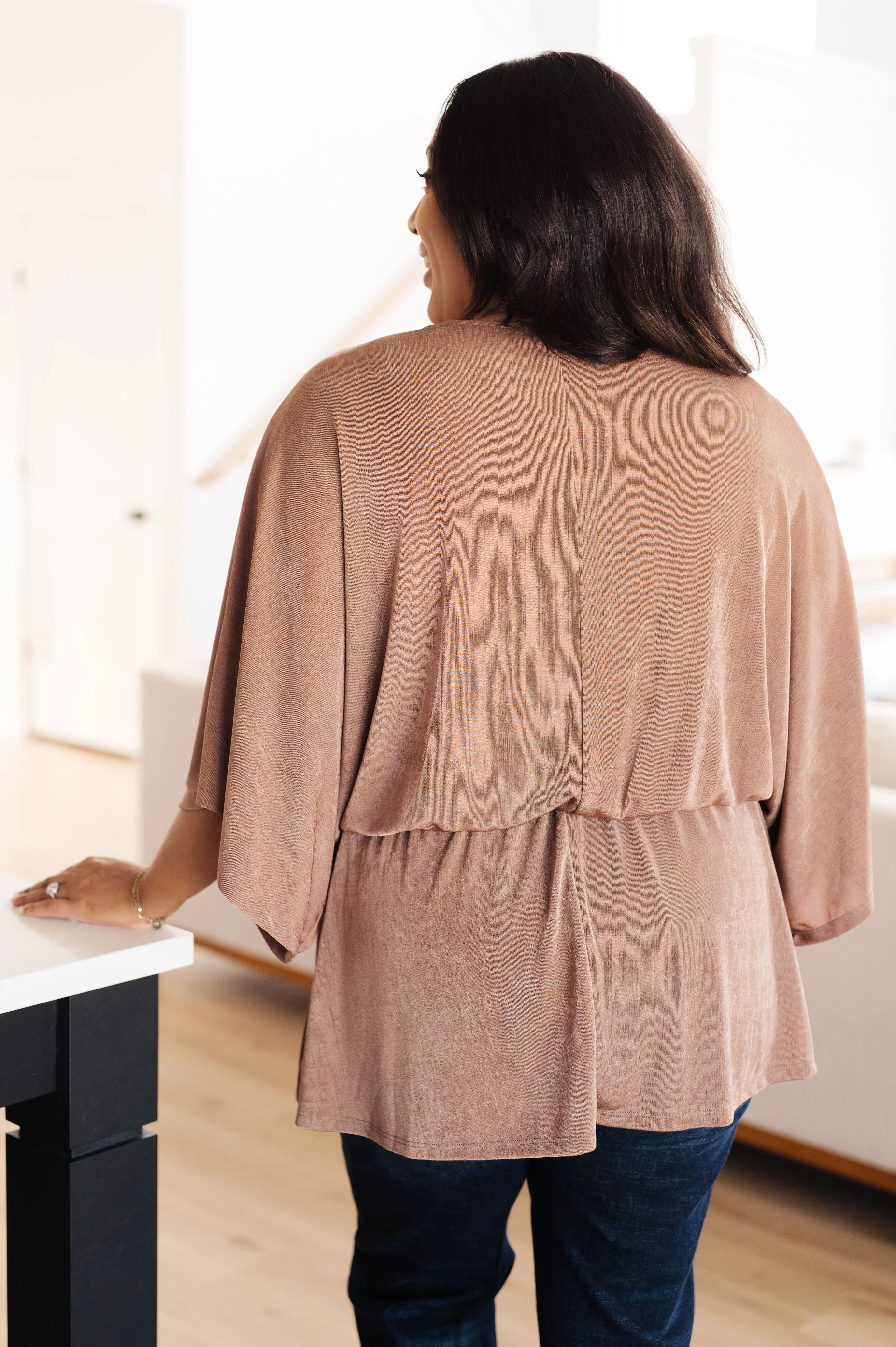 Mittoshop-Dazzlingly Draped V-Neck Blouse